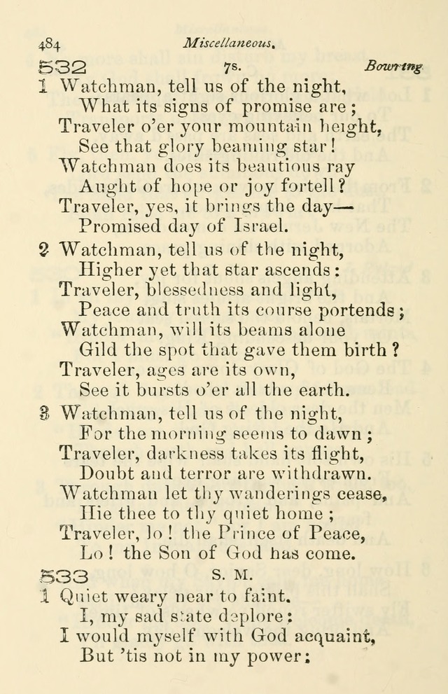 A Choice Selection of Hymns and Spiritual Songs for the use of the Baptist Church and all lovers of song page 487