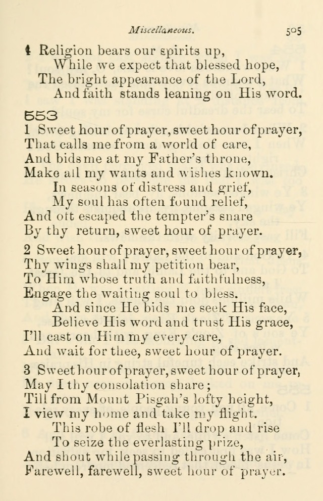 A Choice Selection of Hymns and Spiritual Songs for the use of the Baptist Church and all lovers of song page 508