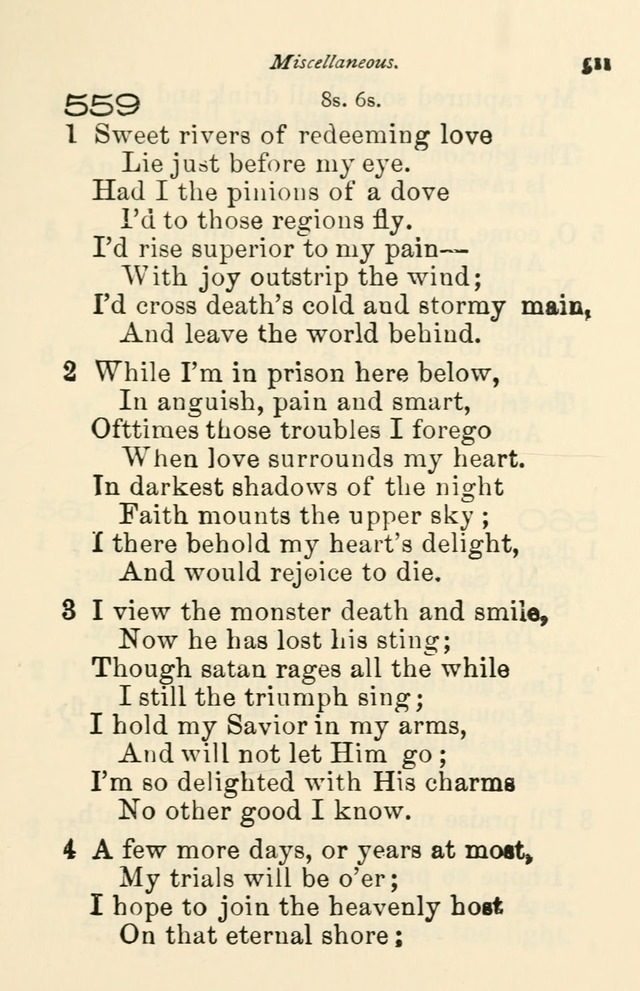 A Choice Selection of Hymns and Spiritual Songs for the use of the Baptist Church and all lovers of song page 514