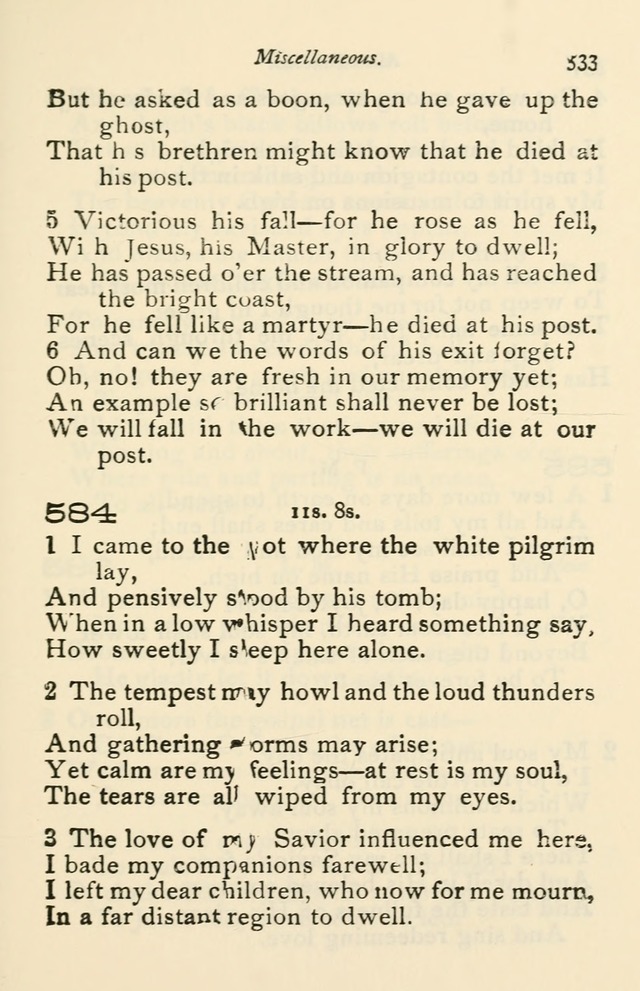 A Choice Selection of Hymns and Spiritual Songs for the use of the Baptist Church and all lovers of song page 536