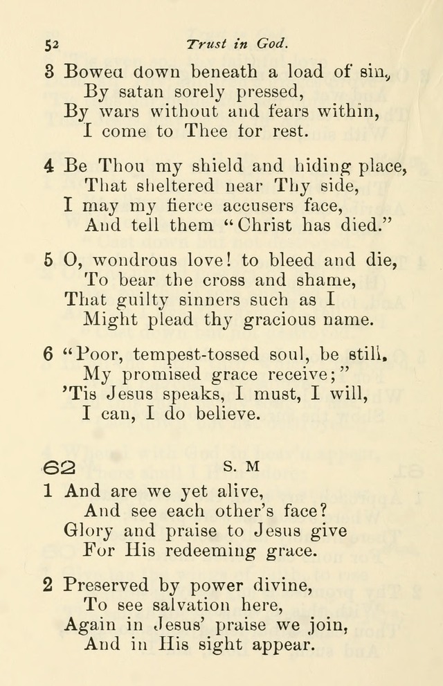 A Choice Selection of Hymns and Spiritual Songs for the use of the Baptist Church and all lovers of song page 55