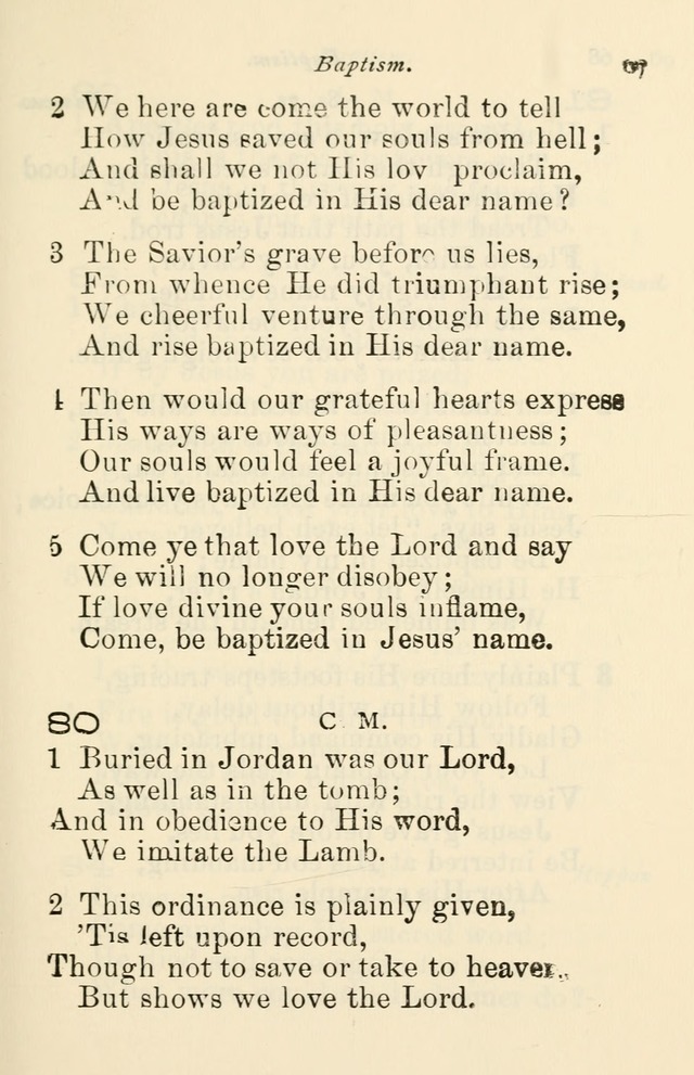 A Choice Selection of Hymns and Spiritual Songs for the use of the Baptist Church and all lovers of song page 70