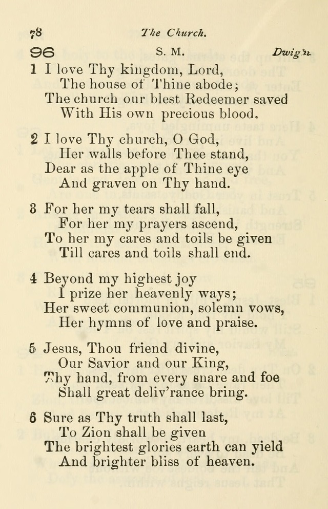 A Choice Selection of Hymns and Spiritual Songs for the use of the Baptist Church and all lovers of song page 81