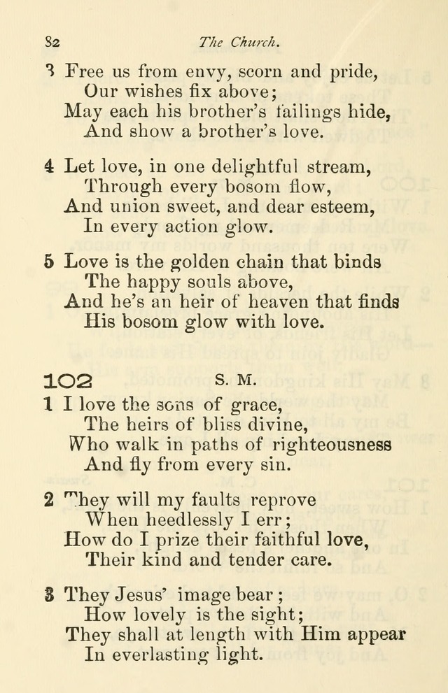 A Choice Selection of Hymns and Spiritual Songs for the use of the Baptist Church and all lovers of song page 85