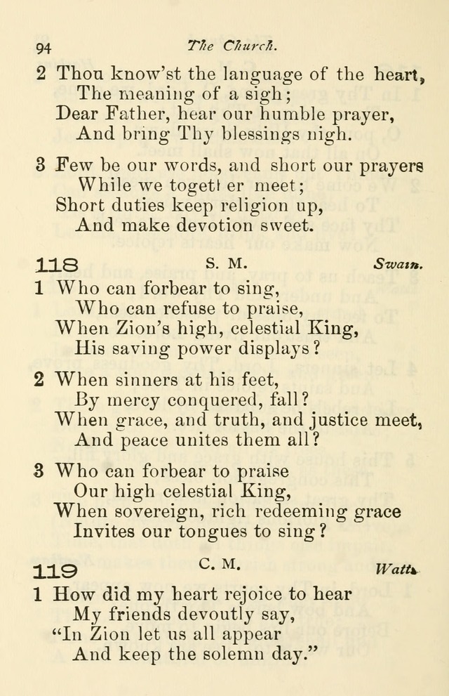 A Choice Selection of Hymns and Spiritual Songs for the use of the Baptist Church and all lovers of song page 97