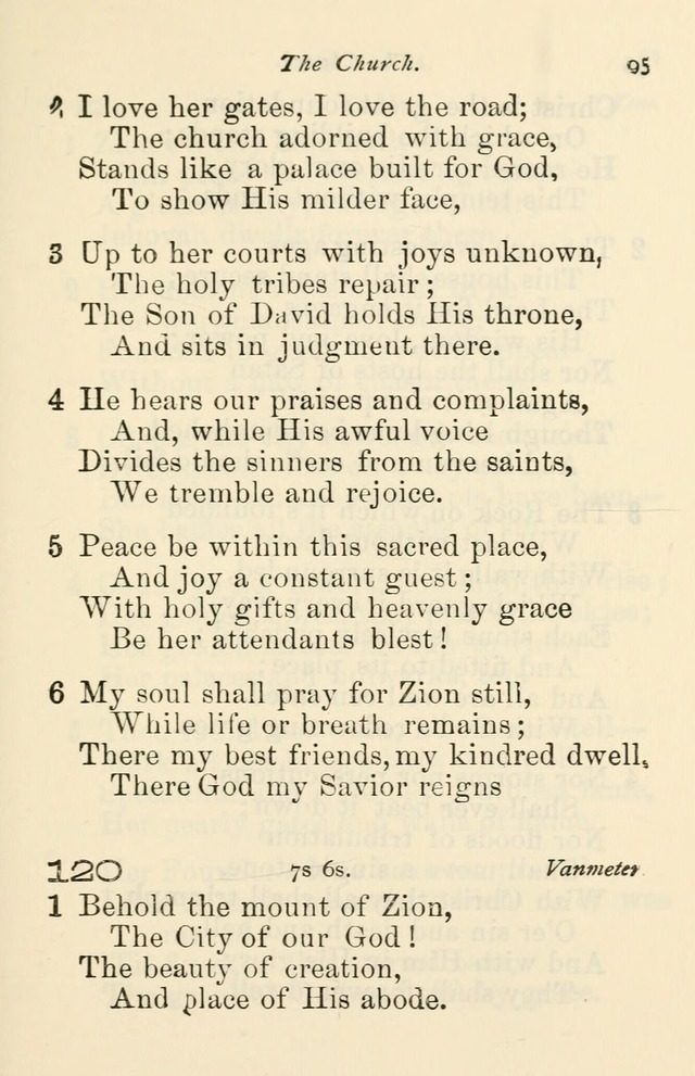 A Choice Selection of Hymns and Spiritual Songs for the use of the Baptist Church and all lovers of song page 98