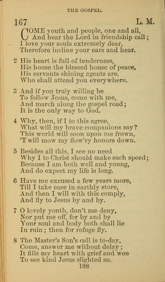 A Collection of Spiritual Hymns: adapted to the Various Kinds of Christian Worship, and especially designed for the use of the Brethren in Christ. 2nd ed. page 110