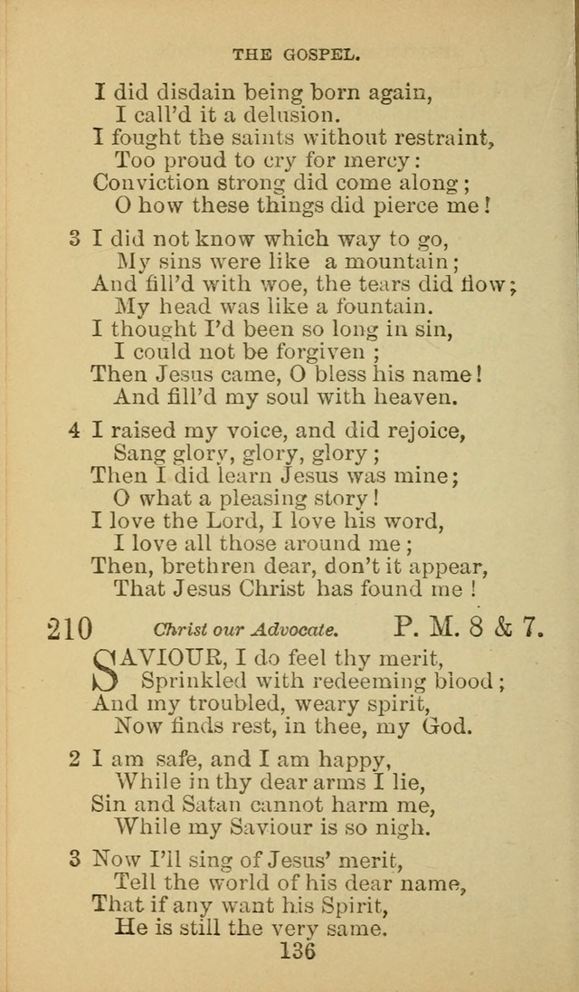 A Collection of Spiritual Hymns: adapted to the Various Kinds of Christian Worship, and especially designed for the use of the Brethren in Christ. 2nd ed. page 138