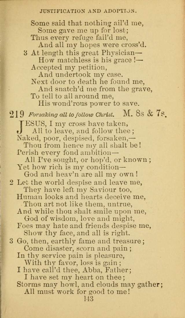 A Collection of Spiritual Hymns: adapted to the Various Kinds of Christian Worship, and especially designed for the use of the Brethren in Christ. 2nd ed. page 145