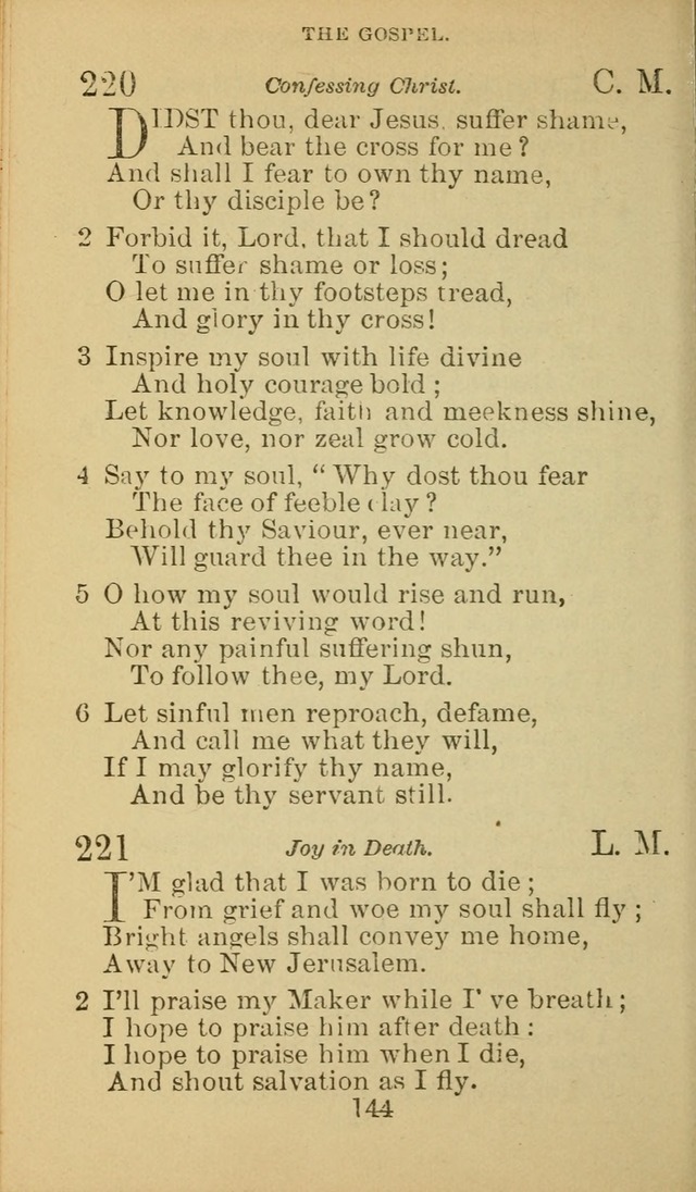 A Collection of Spiritual Hymns: adapted to the Various Kinds of Christian Worship, and especially designed for the use of the Brethren in Christ. 2nd ed. page 146