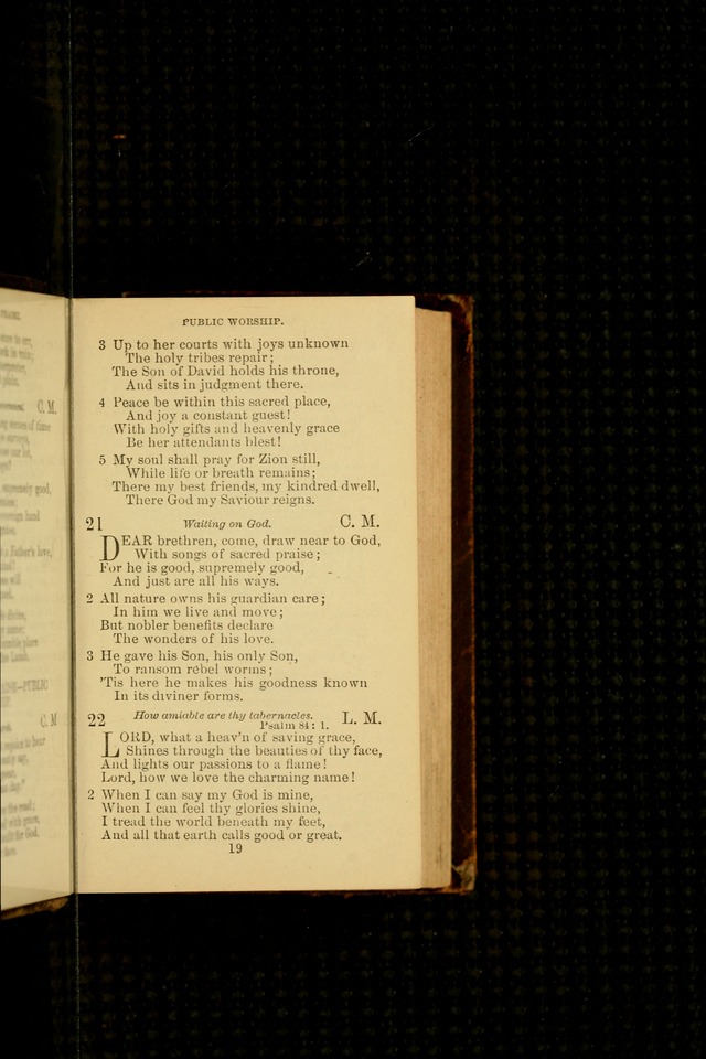 A Collection of Spiritual Hymns: adapted to the Various Kinds of Christian Worship, and especially designed for the use of the Brethren in Christ. 2nd ed. page 21