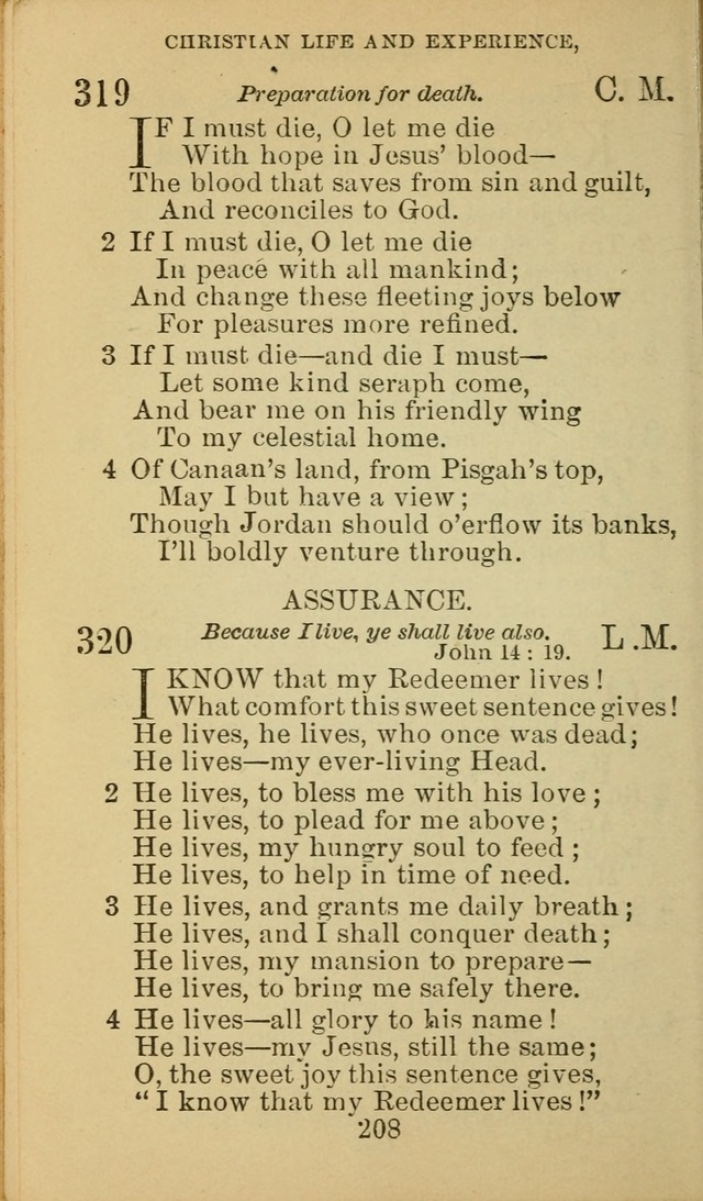 A Collection of Spiritual Hymns: adapted to the Various Kinds of Christian Worship, and especially designed for the use of the Brethren in Christ. 2nd ed. page 210