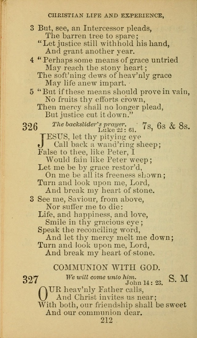 A Collection of Spiritual Hymns: adapted to the Various Kinds of Christian Worship, and especially designed for the use of the Brethren in Christ. 2nd ed. page 214