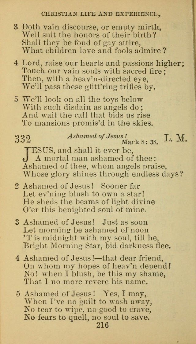 A Collection of Spiritual Hymns: adapted to the Various Kinds of Christian Worship, and especially designed for the use of the Brethren in Christ. 2nd ed. page 218