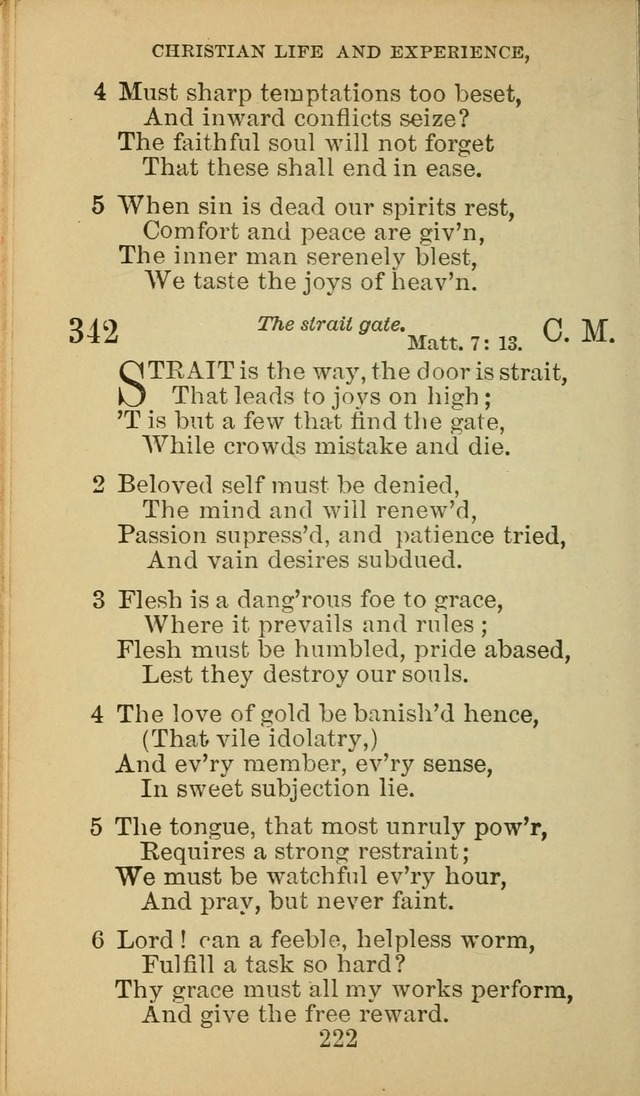 A Collection of Spiritual Hymns: adapted to the Various Kinds of Christian Worship, and especially designed for the use of the Brethren in Christ. 2nd ed. page 224