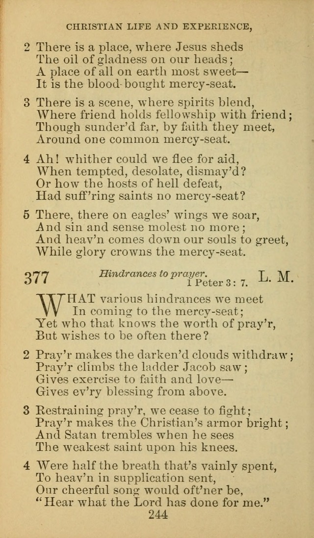 A Collection of Spiritual Hymns: adapted to the Various Kinds of Christian Worship, and especially designed for the use of the Brethren in Christ. 2nd ed. page 246