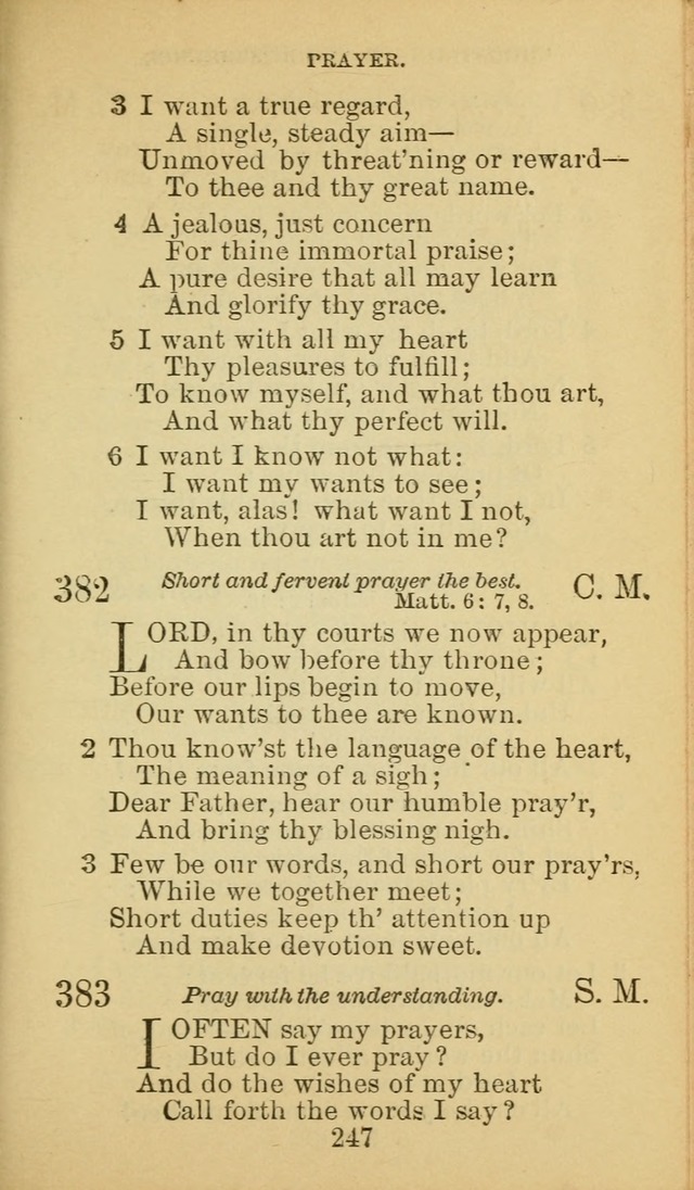 A Collection of Spiritual Hymns: adapted to the Various Kinds of Christian Worship, and especially designed for the use of the Brethren in Christ. 2nd ed. page 249