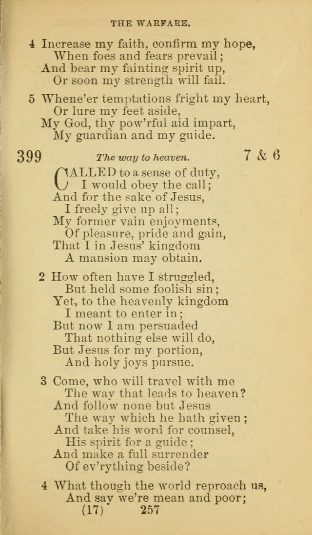 A Collection of Spiritual Hymns: adapted to the Various Kinds of Christian Worship, and especially designed for the use of the Brethren in Christ. 2nd ed. page 259