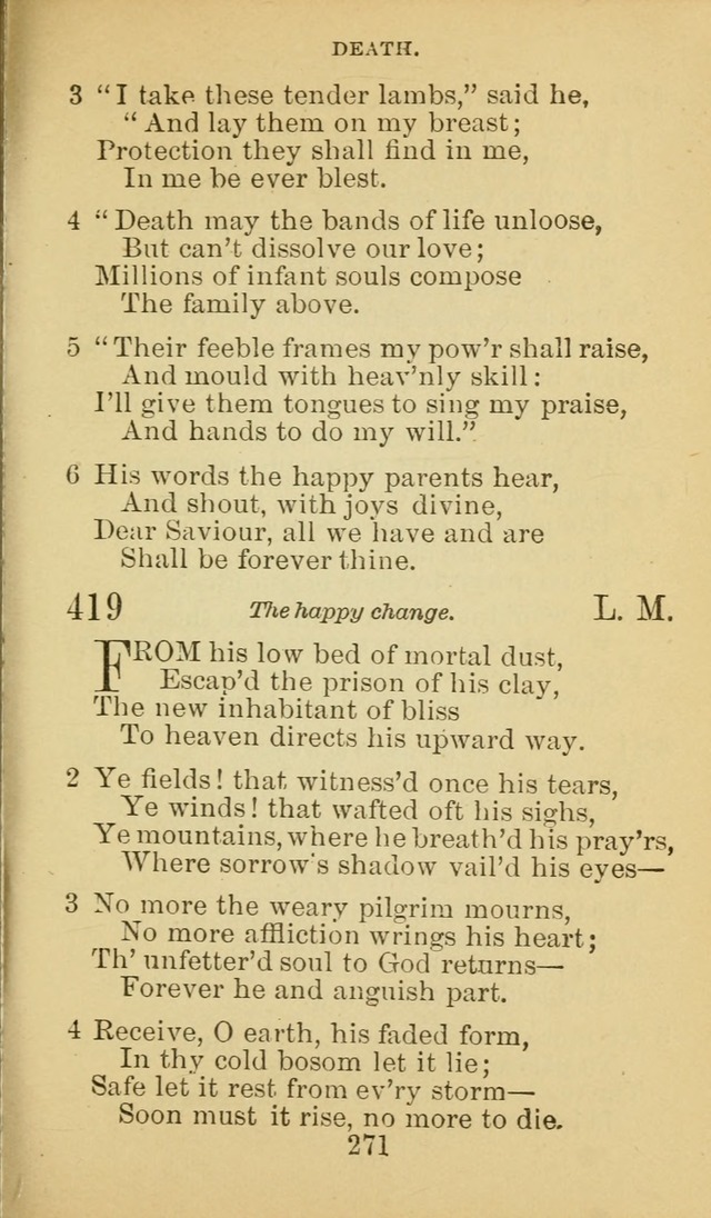 A Collection of Spiritual Hymns: adapted to the Various Kinds of Christian Worship, and especially designed for the use of the Brethren in Christ. 2nd ed. page 273