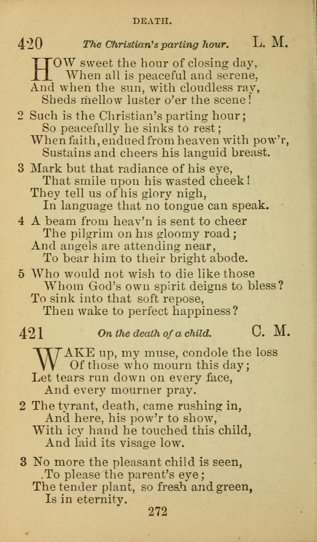 A Collection of Spiritual Hymns: adapted to the Various Kinds of Christian Worship, and especially designed for the use of the Brethren in Christ. 2nd ed. page 274