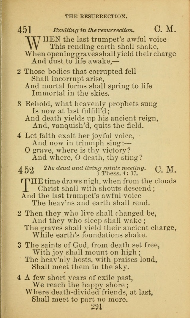 A Collection of Spiritual Hymns: adapted to the Various Kinds of Christian Worship, and especially designed for the use of the Brethren in Christ. 2nd ed. page 293