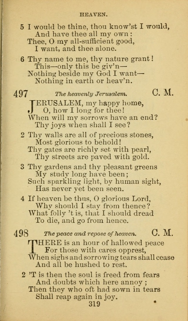 A Collection of Spiritual Hymns: adapted to the Various Kinds of Christian Worship, and especially designed for the use of the Brethren in Christ. 2nd ed. page 321