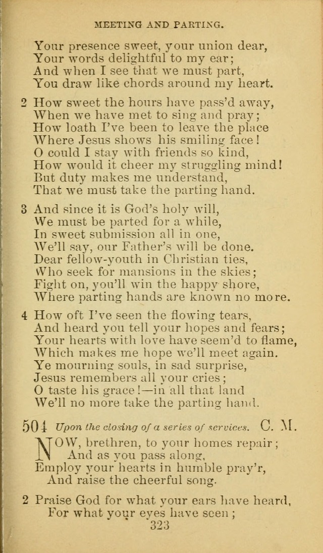 A Collection of Spiritual Hymns: adapted to the Various Kinds of Christian Worship, and especially designed for the use of the Brethren in Christ. 2nd ed. page 325