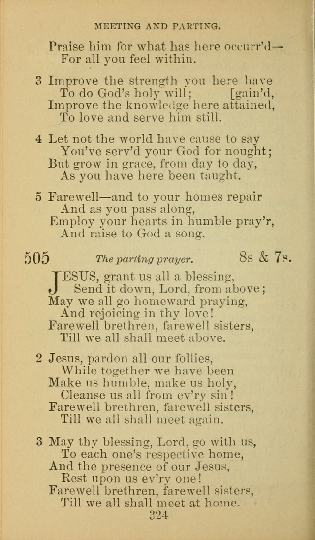 A Collection of Spiritual Hymns: adapted to the Various Kinds of Christian Worship, and especially designed for the use of the Brethren in Christ. 2nd ed. page 326