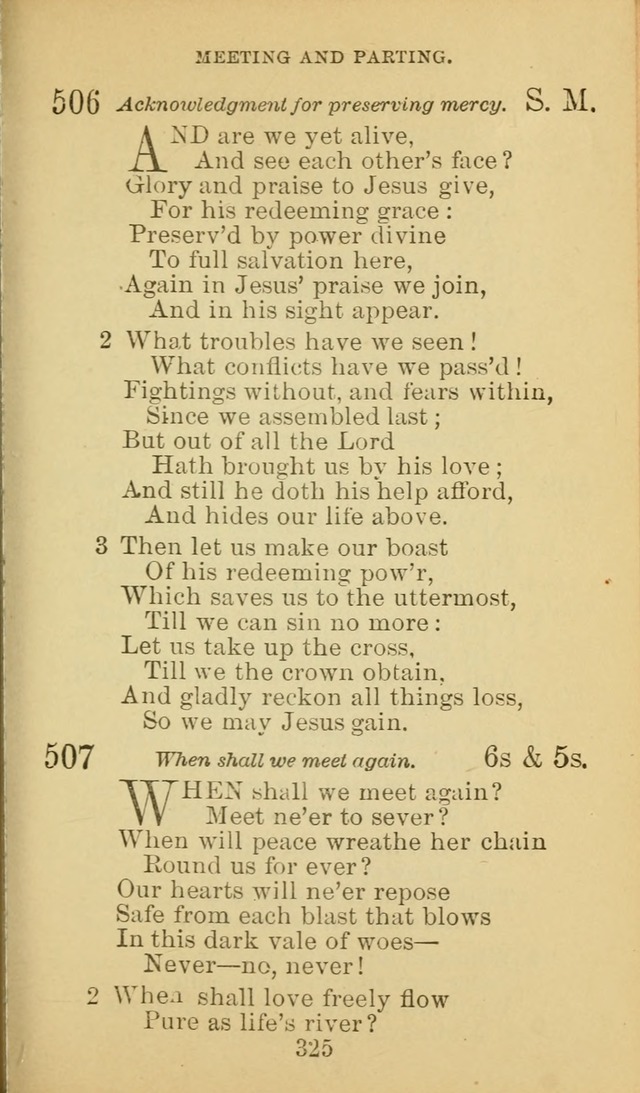 A Collection of Spiritual Hymns: adapted to the Various Kinds of Christian Worship, and especially designed for the use of the Brethren in Christ. 2nd ed. page 327