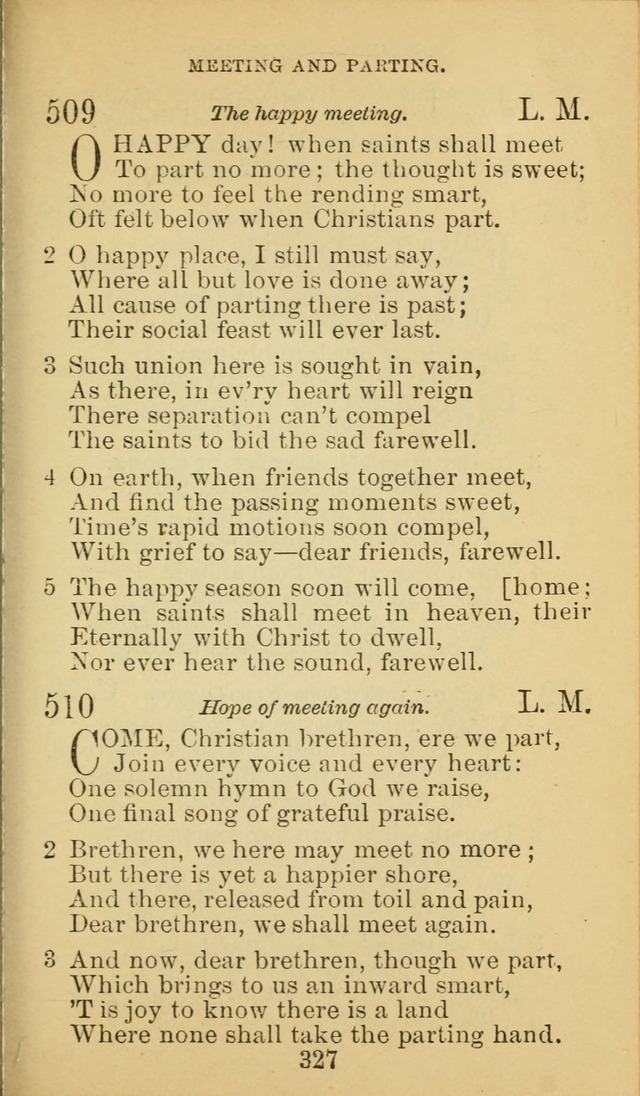 A Collection of Spiritual Hymns: adapted to the Various Kinds of Christian Worship, and especially designed for the use of the Brethren in Christ. 2nd ed. page 329