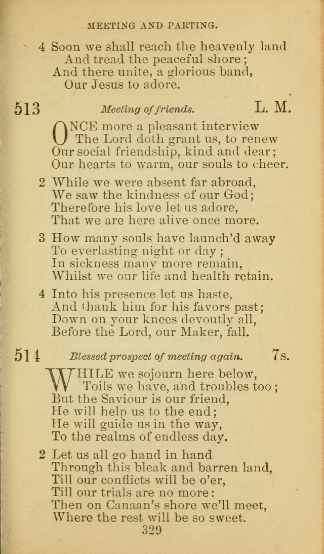 A Collection of Spiritual Hymns: adapted to the Various Kinds of Christian Worship, and especially designed for the use of the Brethren in Christ. 2nd ed. page 331