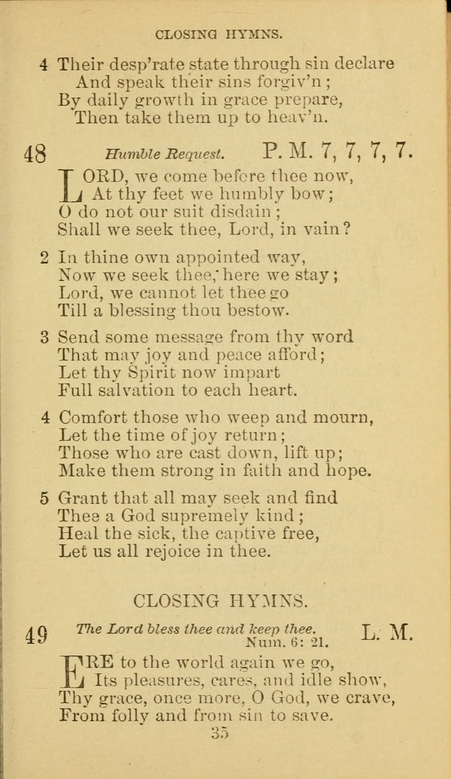 A Collection of Spiritual Hymns: adapted to the Various Kinds of Christian Worship, and especially designed for the use of the Brethren in Christ. 2nd ed. page 37