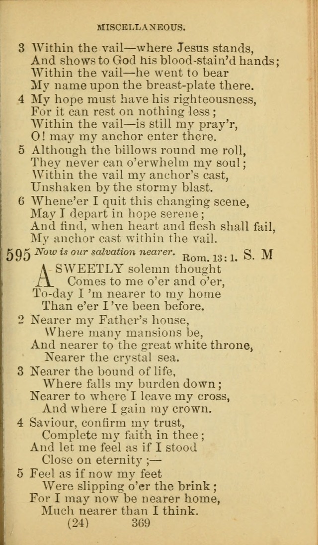 A Collection of Spiritual Hymns: adapted to the Various Kinds of Christian Worship, and especially designed for the use of the Brethren in Christ. 2nd ed. page 371