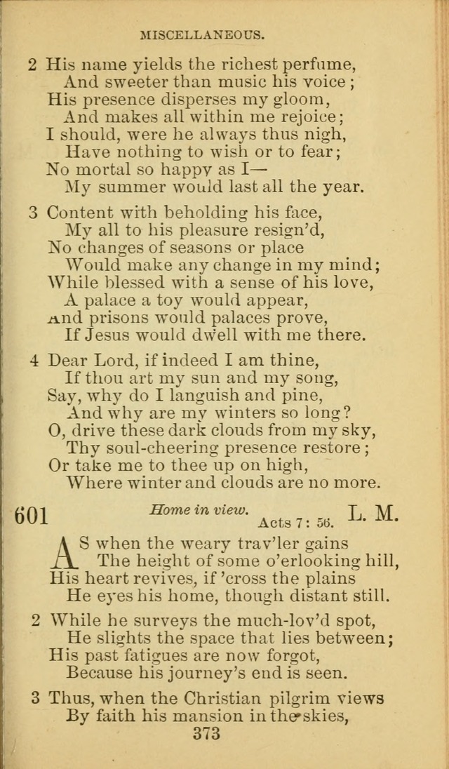 A Collection of Spiritual Hymns: adapted to the Various Kinds of Christian Worship, and especially designed for the use of the Brethren in Christ. 2nd ed. page 375