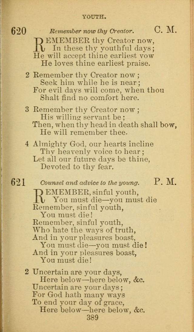 A Collection of Spiritual Hymns: adapted to the Various Kinds of Christian Worship, and especially designed for the use of the Brethren in Christ. 2nd ed. page 391