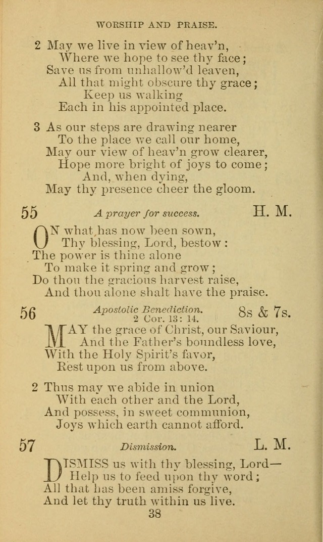 A Collection of Spiritual Hymns: adapted to the Various Kinds of Christian Worship, and especially designed for the use of the Brethren in Christ. 2nd ed. page 40