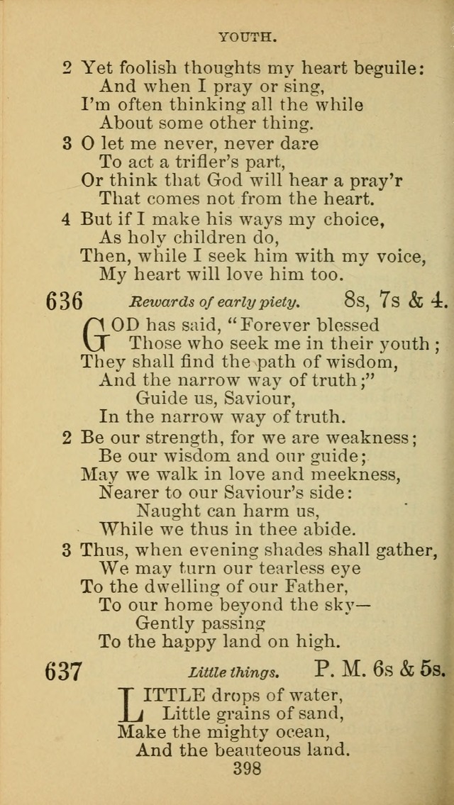 A Collection of Spiritual Hymns: adapted to the Various Kinds of Christian Worship, and especially designed for the use of the Brethren in Christ. 2nd ed. page 400