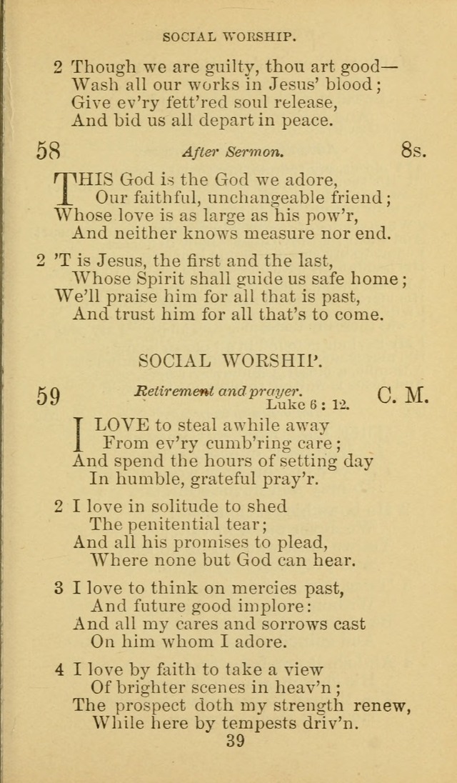 A Collection of Spiritual Hymns: adapted to the Various Kinds of Christian Worship, and especially designed for the use of the Brethren in Christ. 2nd ed. page 41