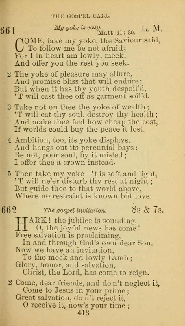 A Collection of Spiritual Hymns: adapted to the Various Kinds of Christian Worship, and especially designed for the use of the Brethren in Christ. 2nd ed. page 415