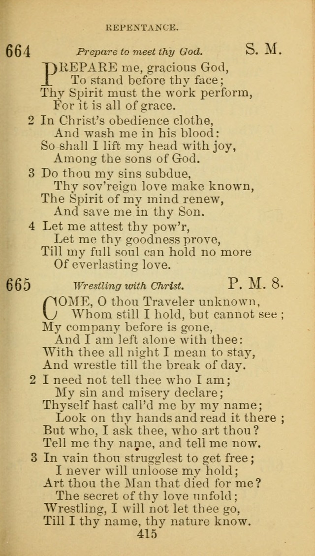 A Collection of Spiritual Hymns: adapted to the Various Kinds of Christian Worship, and especially designed for the use of the Brethren in Christ. 2nd ed. page 417