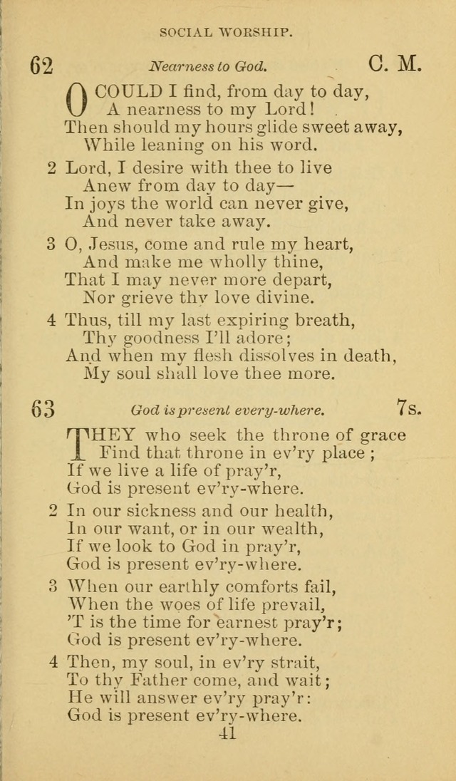 A Collection of Spiritual Hymns: adapted to the Various Kinds of Christian Worship, and especially designed for the use of the Brethren in Christ. 2nd ed. page 43