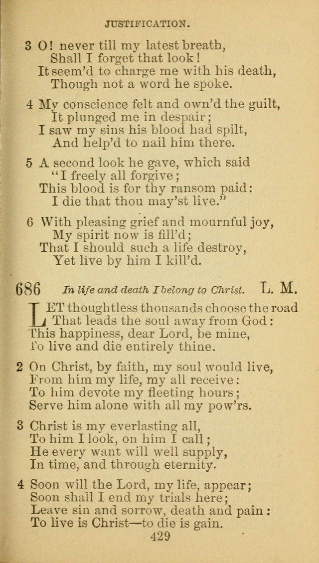 A Collection of Spiritual Hymns: adapted to the Various Kinds of Christian Worship, and especially designed for the use of the Brethren in Christ. 2nd ed. page 433