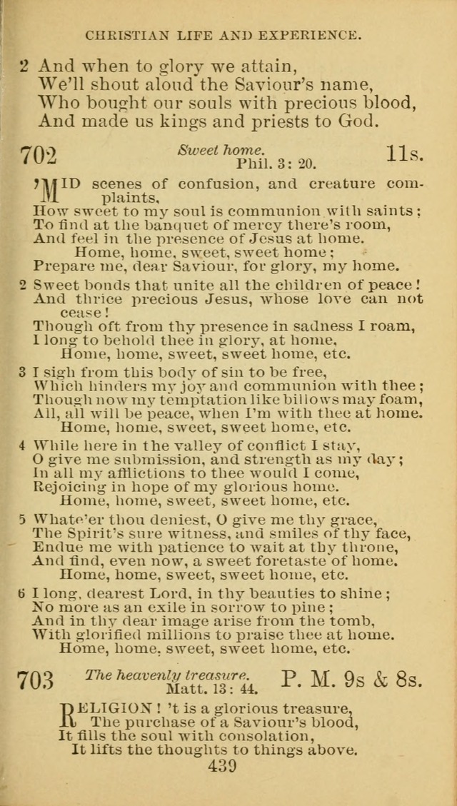 A Collection of Spiritual Hymns: adapted to the Various Kinds of Christian Worship, and especially designed for the use of the Brethren in Christ. 2nd ed. page 443