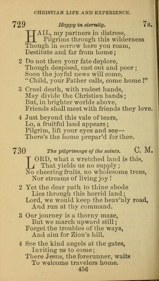 A Collection of Spiritual Hymns: adapted to the Various Kinds of Christian Worship, and especially designed for the use of the Brethren in Christ. 2nd ed. page 460