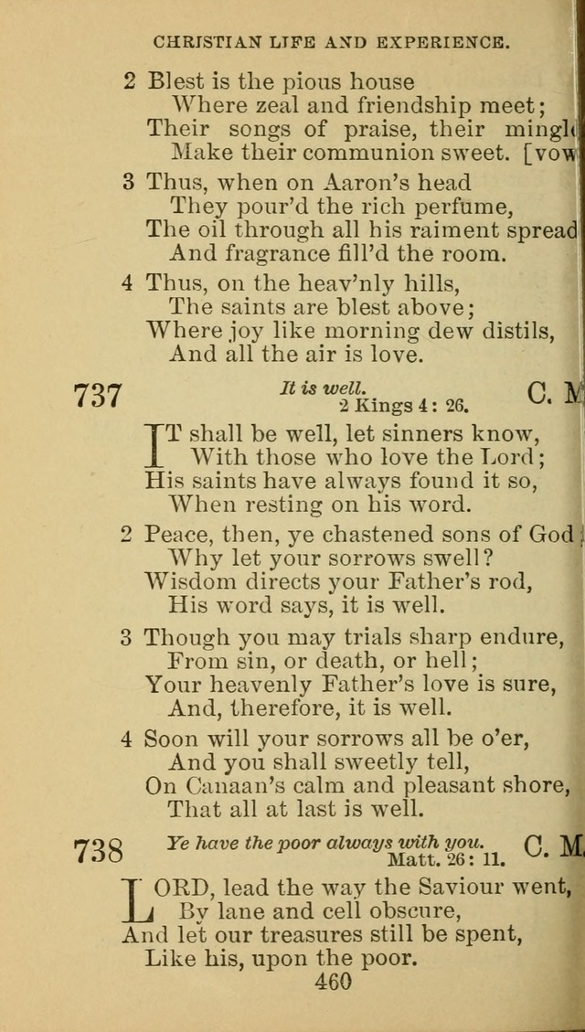 A Collection of Spiritual Hymns: adapted to the Various Kinds of Christian Worship, and especially designed for the use of the Brethren in Christ. 2nd ed. page 464