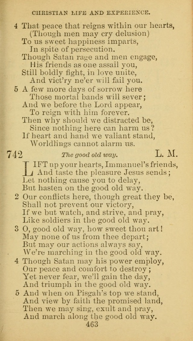 A Collection of Spiritual Hymns: adapted to the Various Kinds of Christian Worship, and especially designed for the use of the Brethren in Christ. 2nd ed. page 467