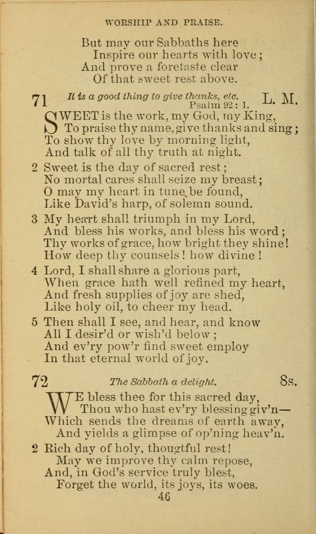 A Collection of Spiritual Hymns: adapted to the Various Kinds of Christian Worship, and especially designed for the use of the Brethren in Christ. 2nd ed. page 48