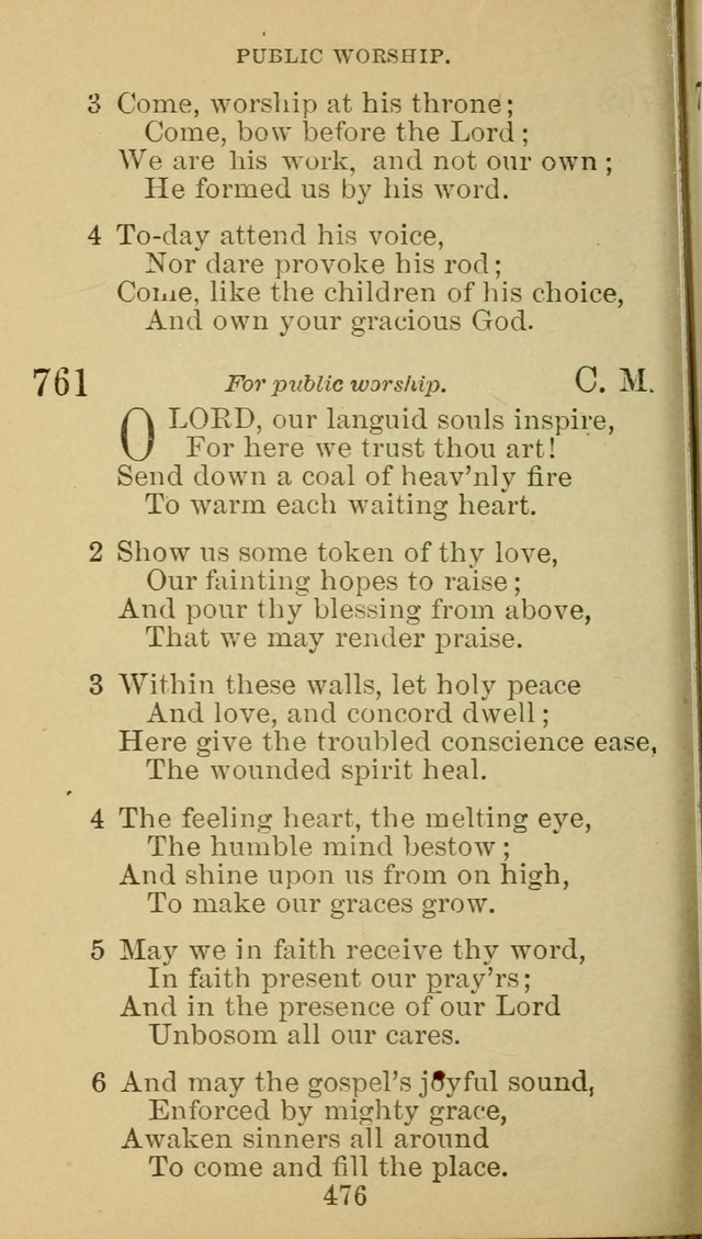 A Collection of Spiritual Hymns: adapted to the Various Kinds of Christian Worship, and especially designed for the use of the Brethren in Christ. 2nd ed. page 480