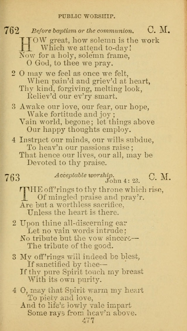 A Collection of Spiritual Hymns: adapted to the Various Kinds of Christian Worship, and especially designed for the use of the Brethren in Christ. 2nd ed. page 481