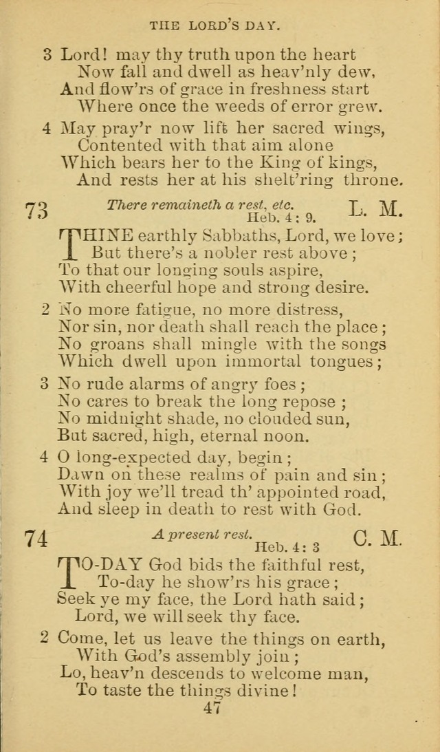 A Collection of Spiritual Hymns: adapted to the Various Kinds of Christian Worship, and especially designed for the use of the Brethren in Christ. 2nd ed. page 49